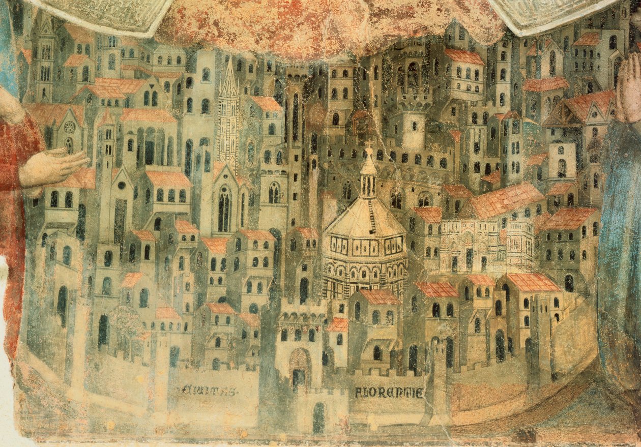 Vista de Florencia (detalle) de Bernardo Daddi