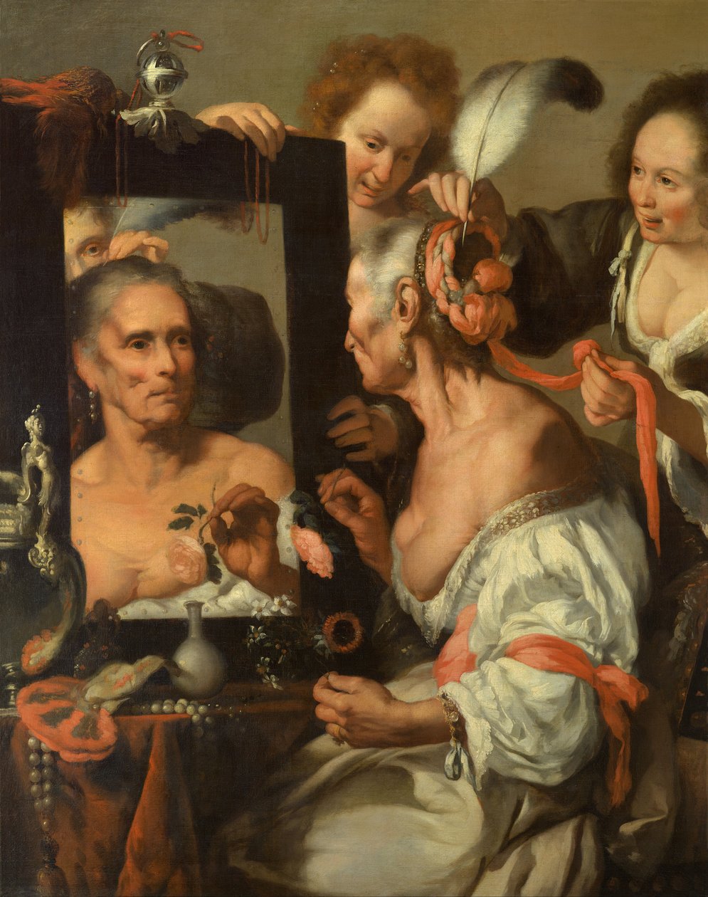 Alegoría de la impermanencia (Vieja Coqueta) de Bernardo Strozzi