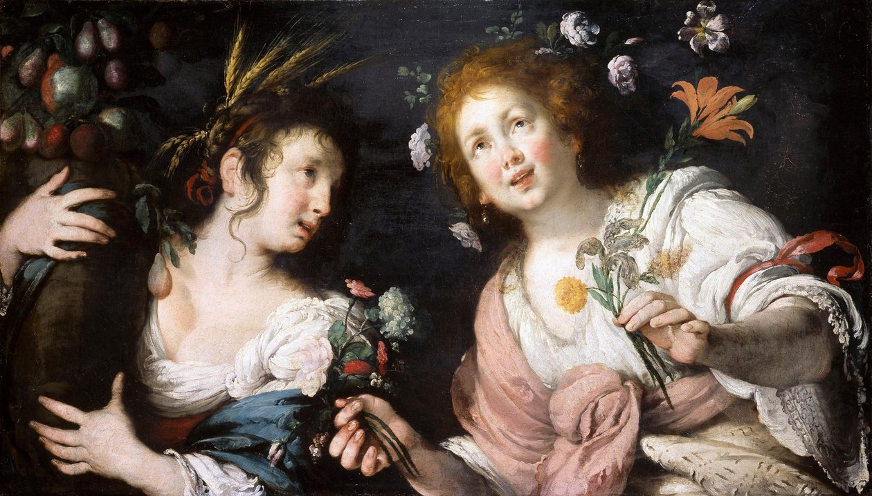 Alegoría de la primavera y el verano de Bernardo Strozzi