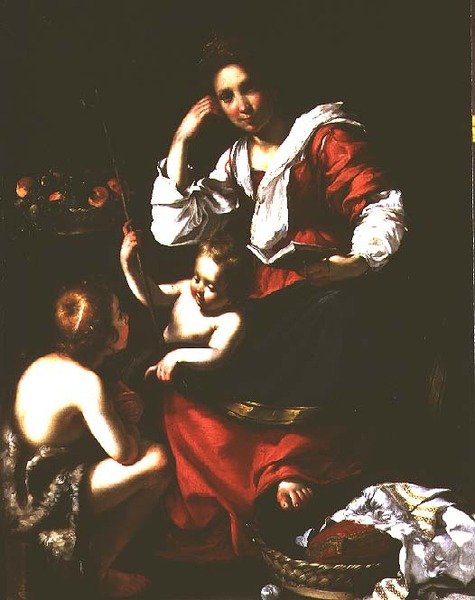 Madonna y Niño con el Infante San Juan Bautista de Bernardo Strozzi