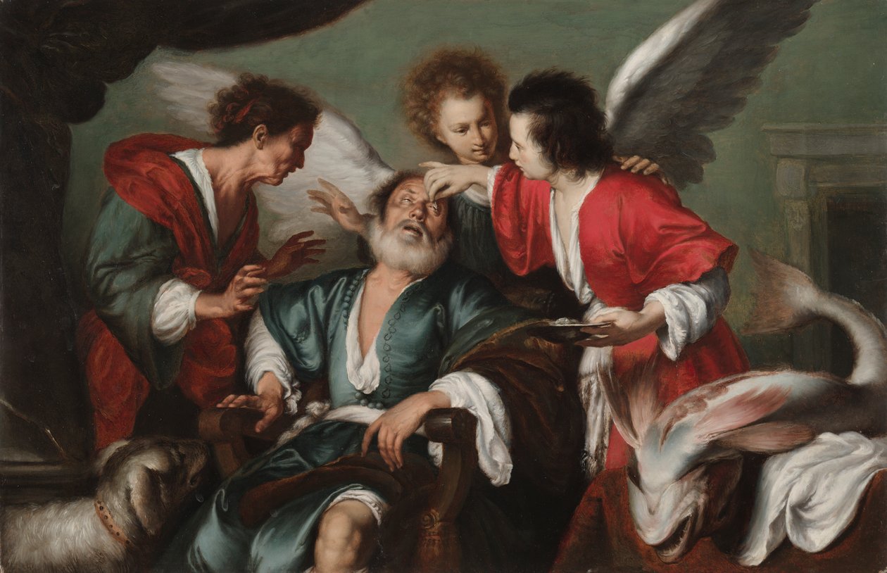 The Healing of Tobit de Bernardo Strozzi