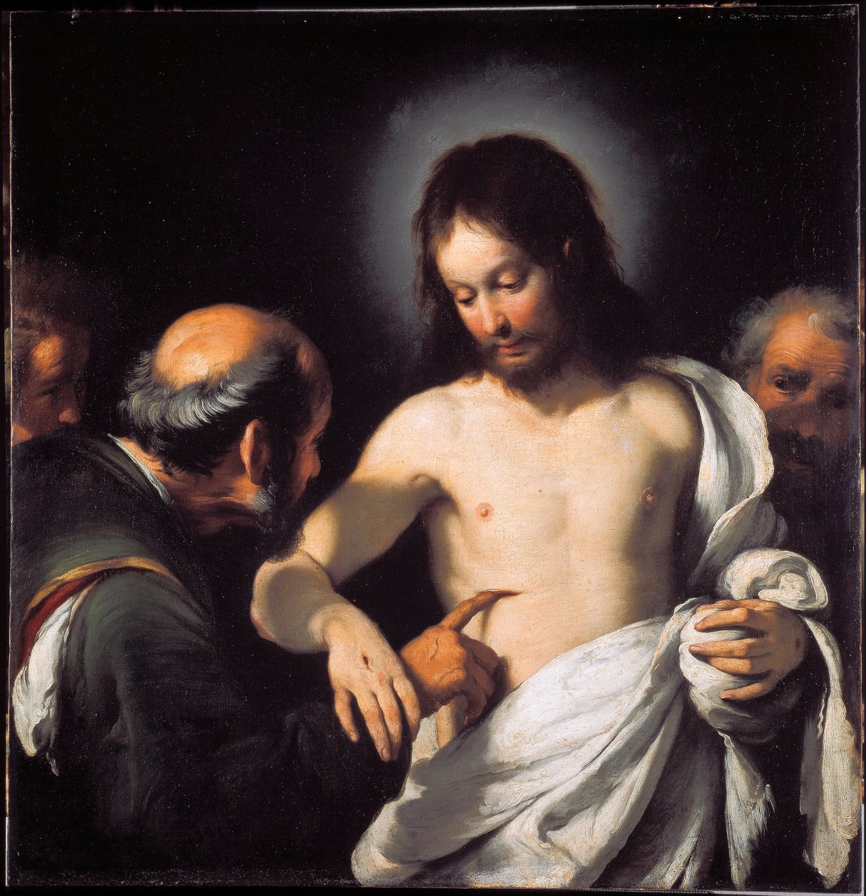 La incredulidad de Santo Tomás Pintura de Bernardo Strozzi (1581-1644) Dim. 101 x 97.5 cm Génova, Musei di Strada Nuova (ex Palazzo Bianco) de Bernardo Strozzi