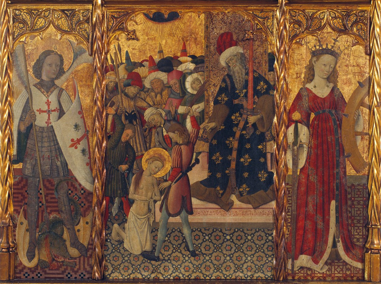 San Miguel, Martirio de Santa Eulalia y Santa Catalina, ca. 1442-1445 de Bernat Martorell the Elder