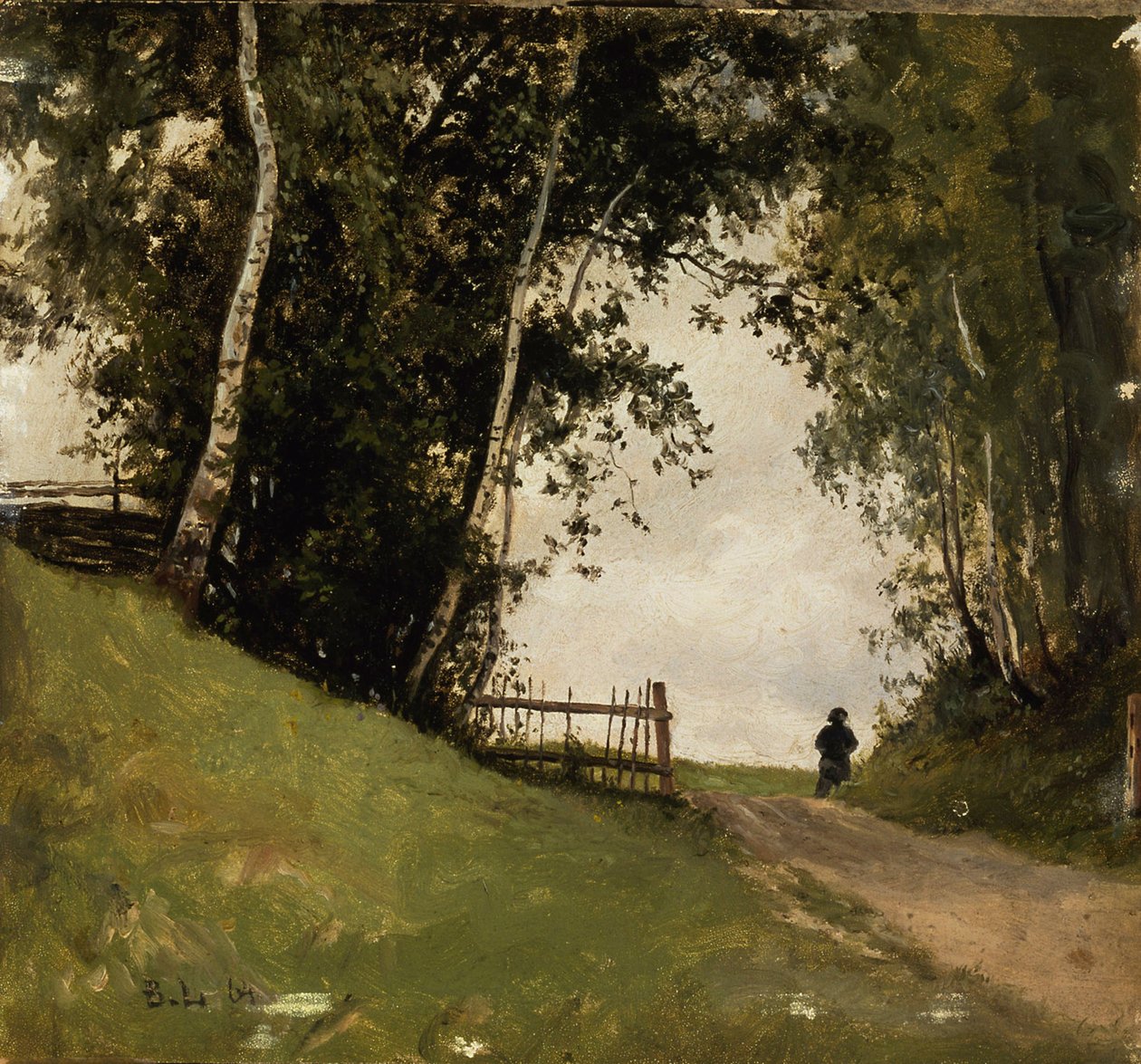 Sueco: Björklandskap ; Landskap med björkar Landscape with Birch Trees de Berndt Lindholm