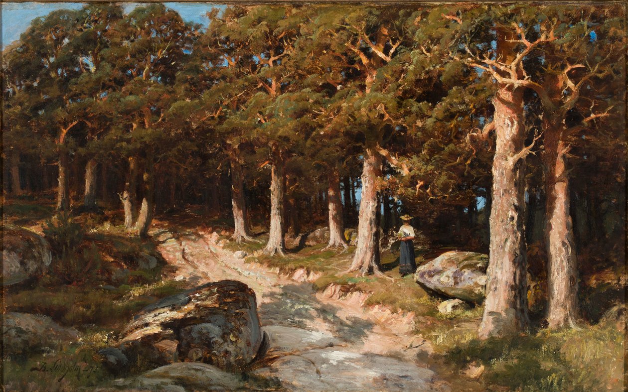 Mujer en el bosque de Berndt Lindholm