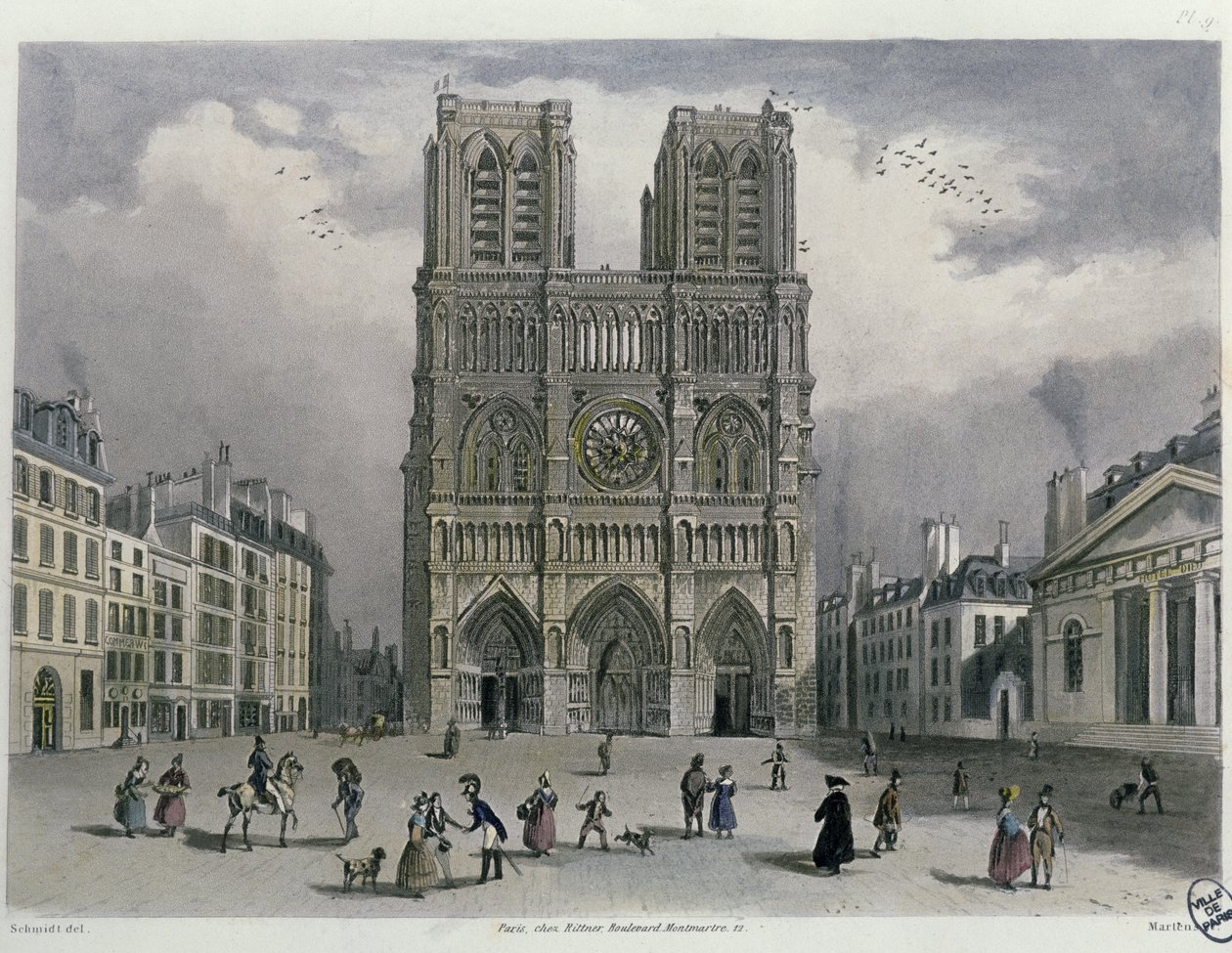 Catedral de Notre-Dame, 1832 de Bernhard Schmidt