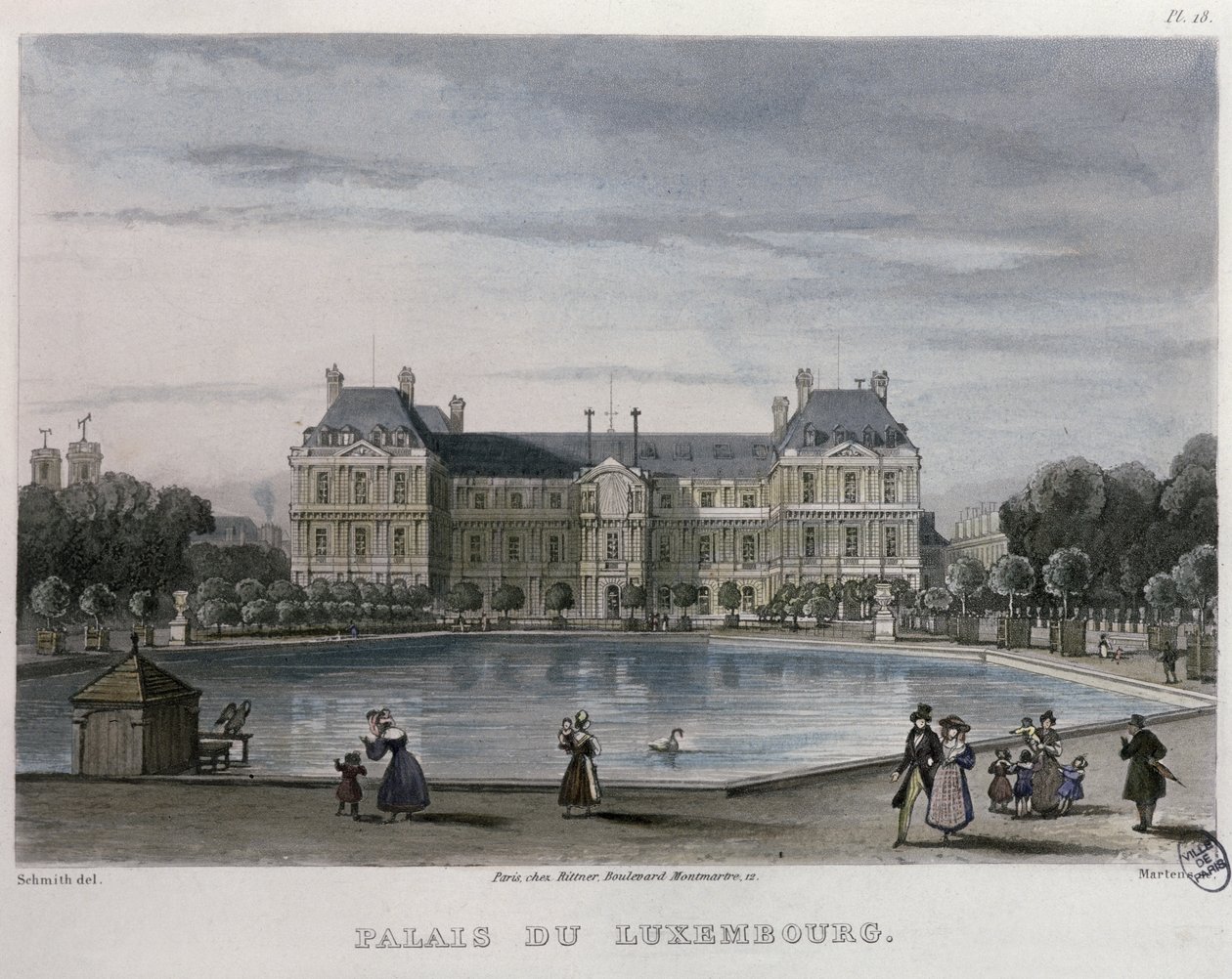 El Palacio de Luxemburgo, 1832 de Bernhard Schmidt