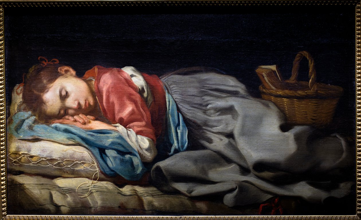 Niña dormida de Bernhard (fl.1624 87) Keil