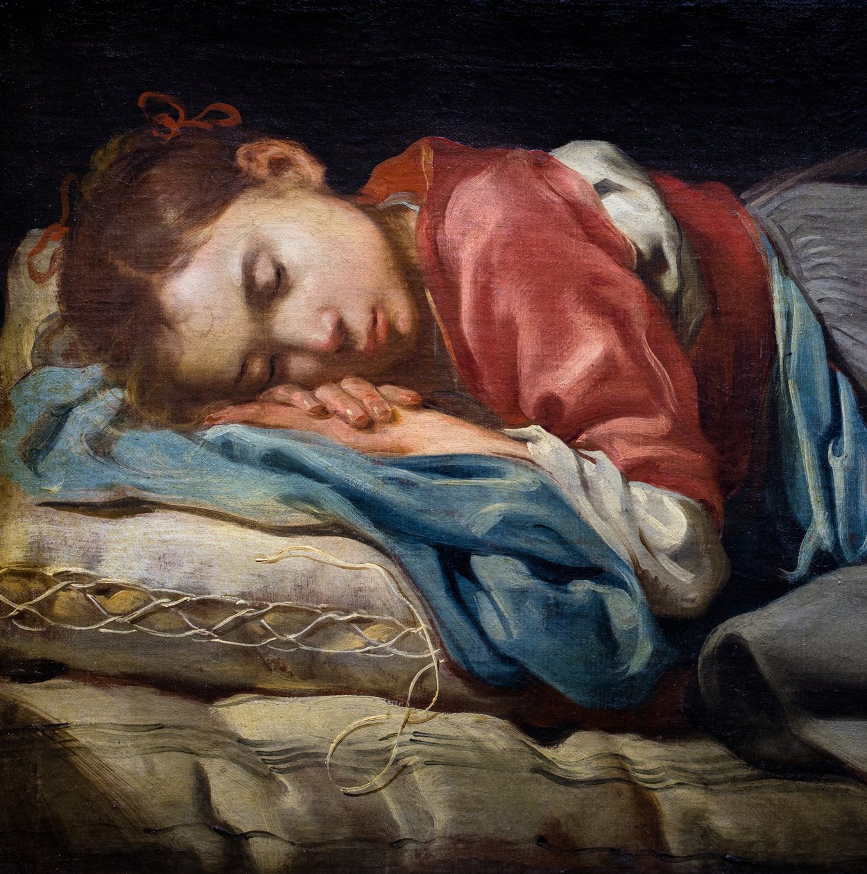 Niña dormida de Bernhard (fl.1624 87) Keil