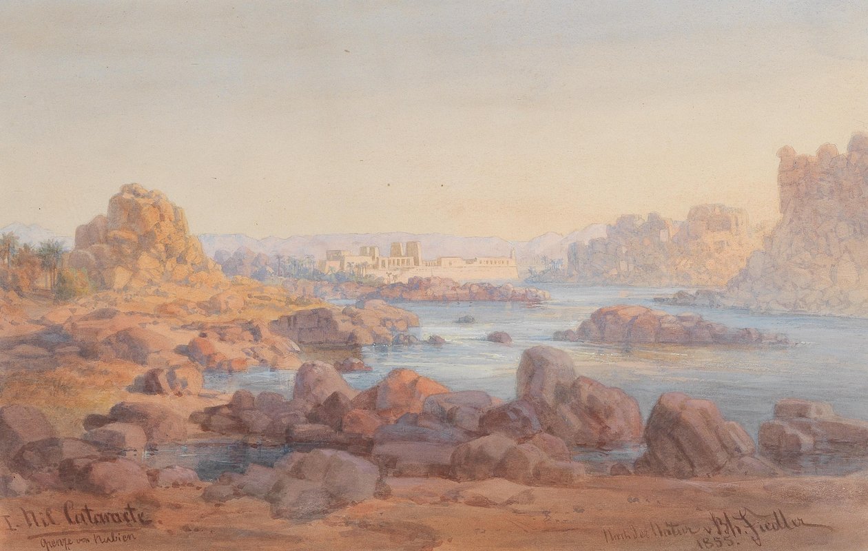 Alemán: Nil Cataracte, frontera de Nubia de Bernhard Fiedler