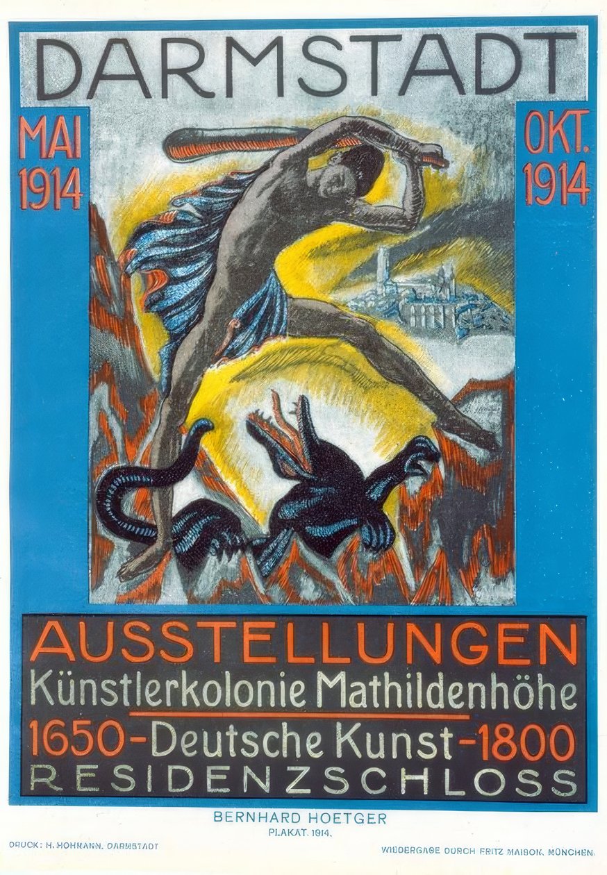 Exposiciones Colonia de Artistas Mathildenhöhe / Arte Alemán 1650-1800 / Darmstadt Mayo - Oct de Bernhard Hoetger