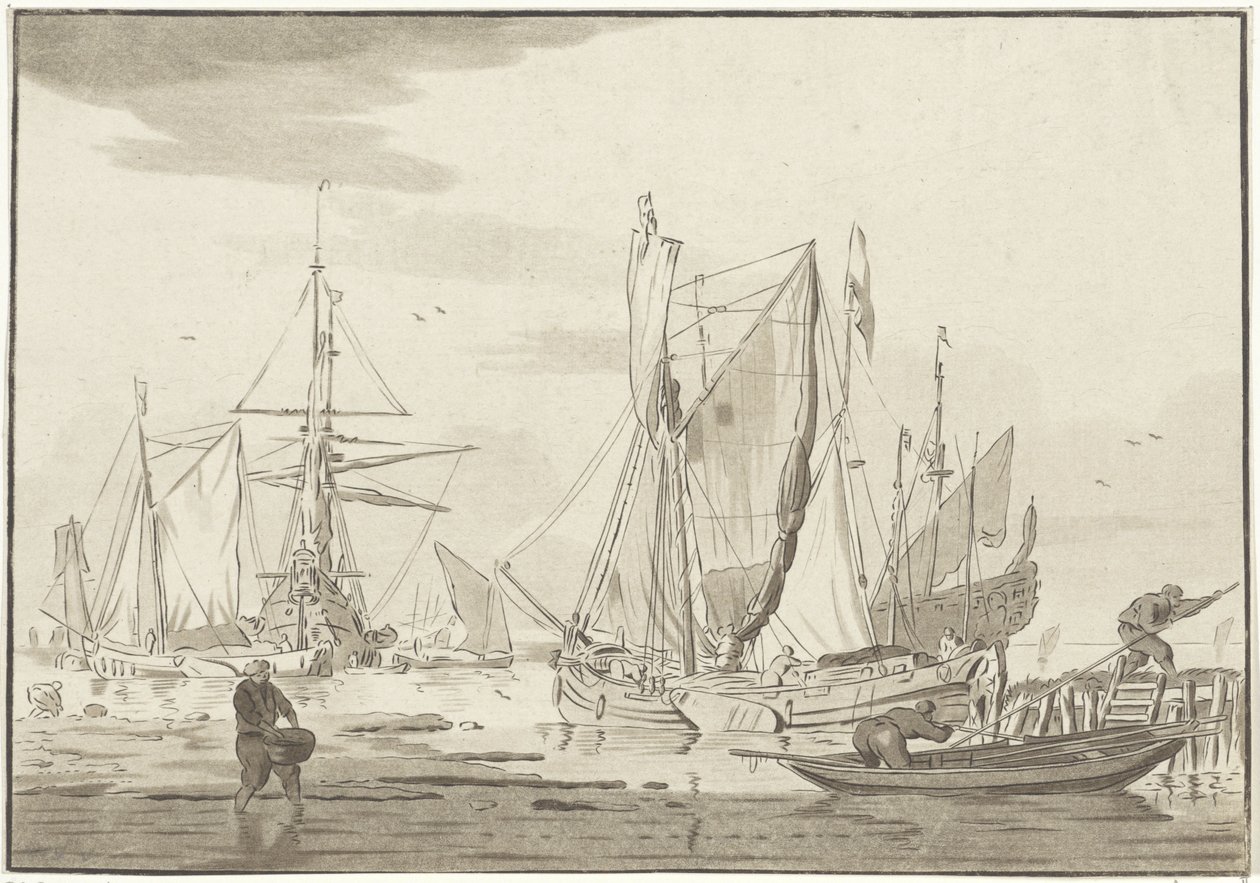 Descarga de barcos amarrados de Bernhard Schreuder