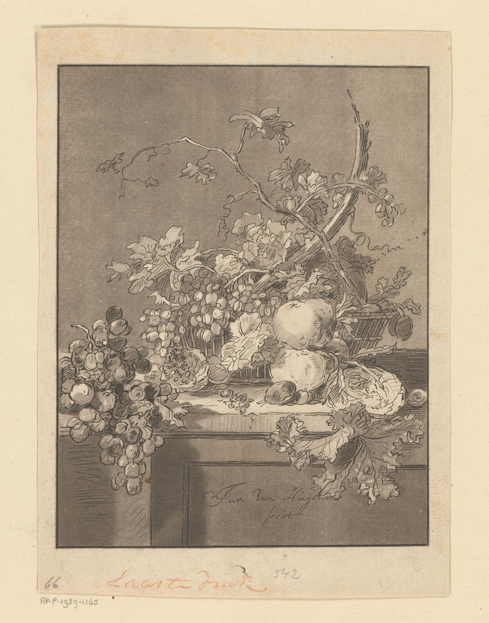 Cesta con frutas de Bernhard Schreuder