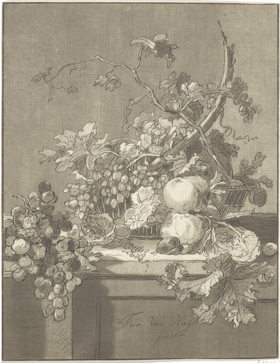 Cesta con frutas de Bernhard Schreuder