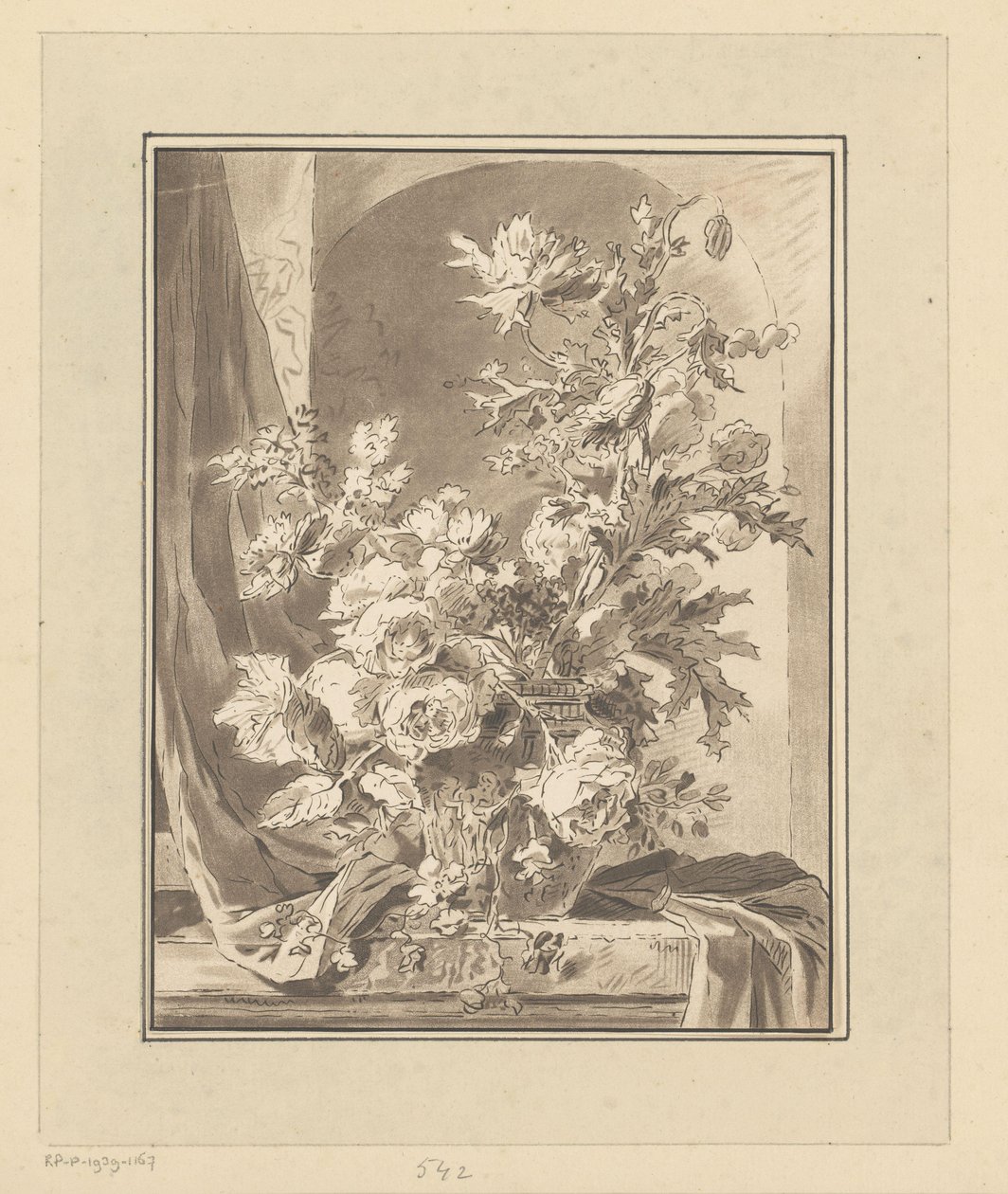 Jarrón con flores para un nicho de Bernhard Schreuder