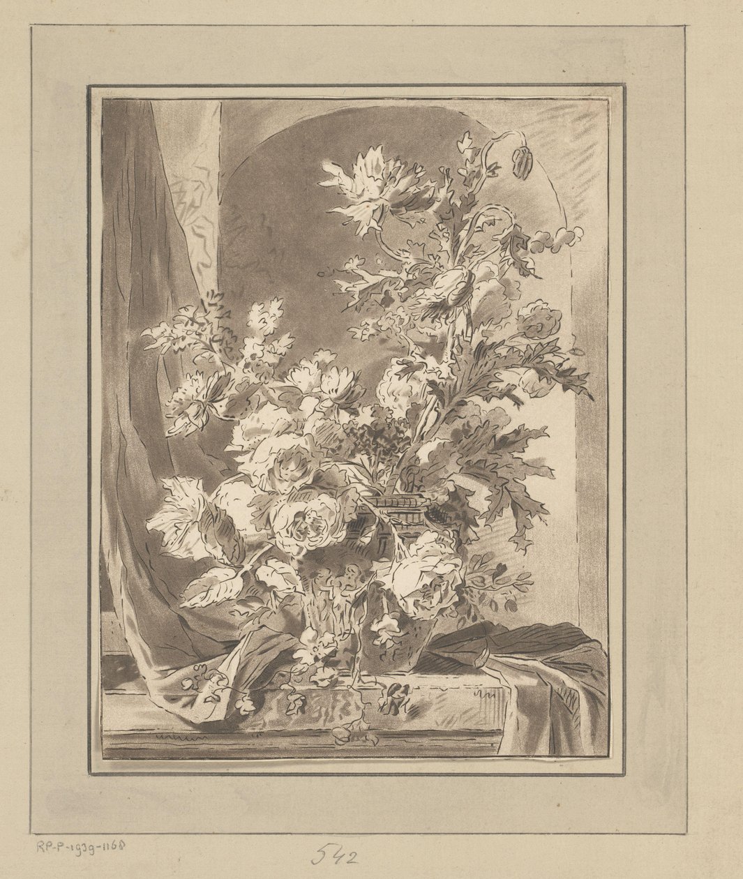 Jarrón con flores para un nicho de Bernhard Schreuder