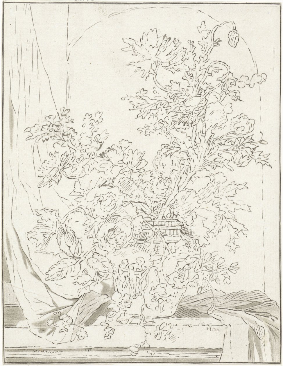 Jarrón con flores para un nicho de Bernhard Schreuder