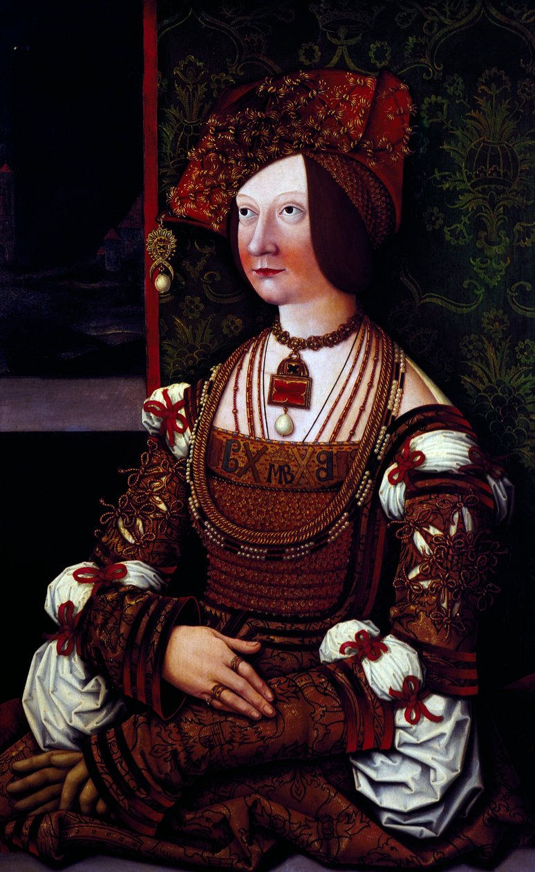 Retrato de la emperatriz Bianca Maria Sforza (pintura) de Bernhard Strigel