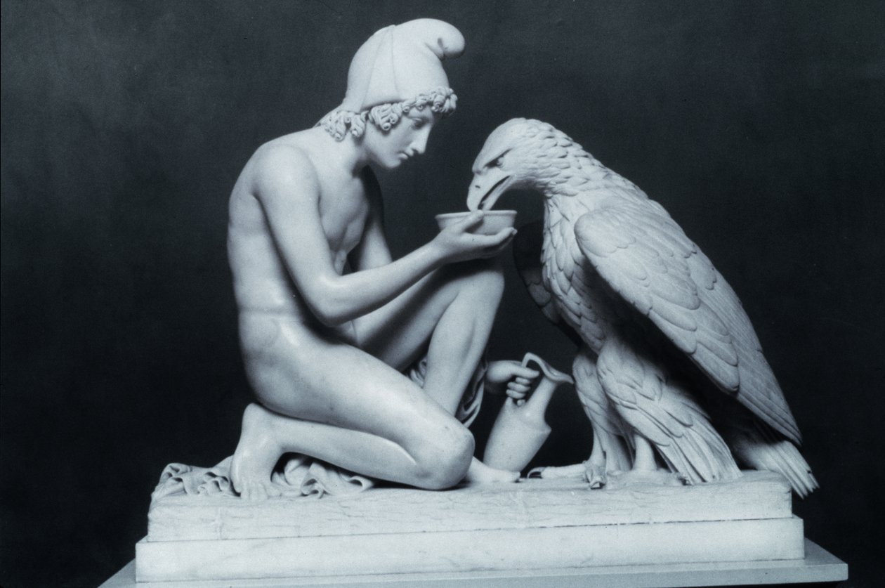 Ganimedes con el águila de Júpiter, 1817 de Bertel Thorvaldsen