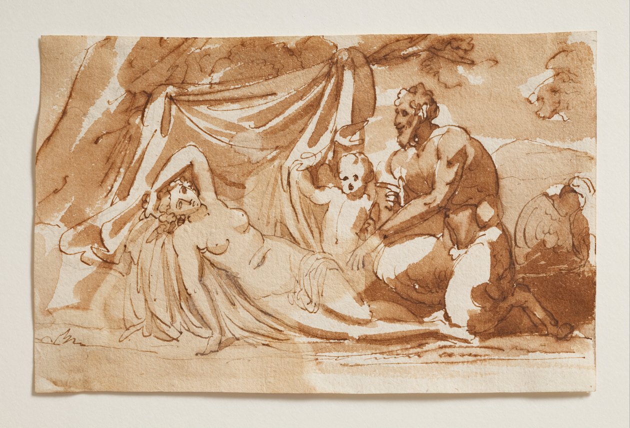 Júpiter como sátiro y Antíope de Bertel Thorvaldsen