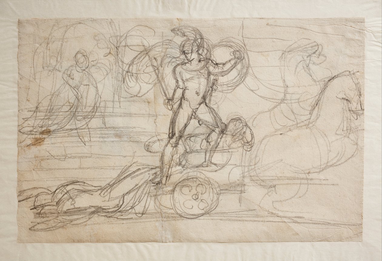 Aquiles arrastra el cuerpo de Héctor tras su carro. Paolo y Francesca, de Bertel Thorvaldsen