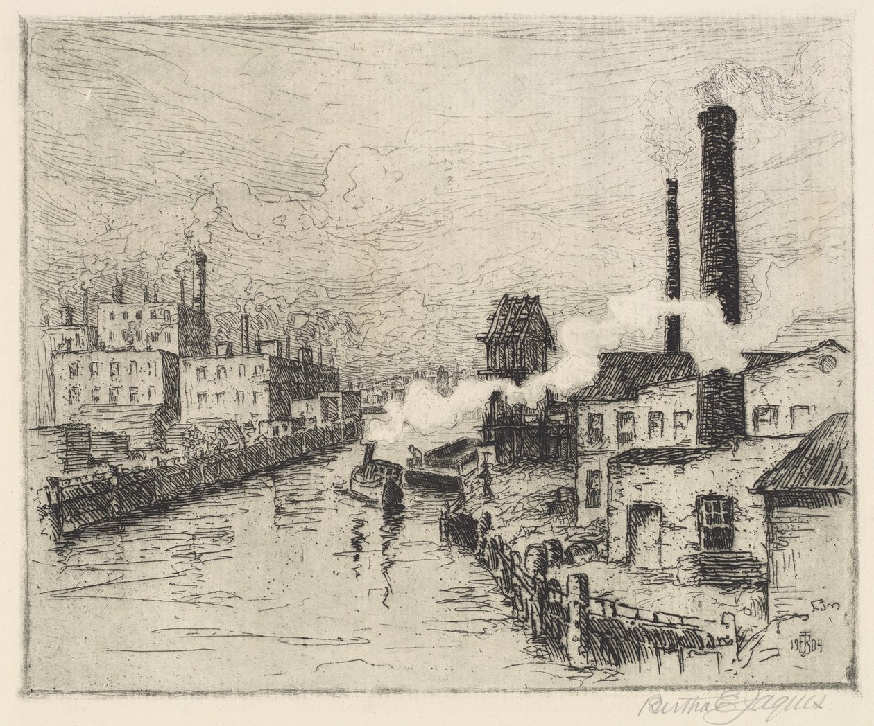 Fábricas en el río Chicago de Bertha Evelyn Jaques