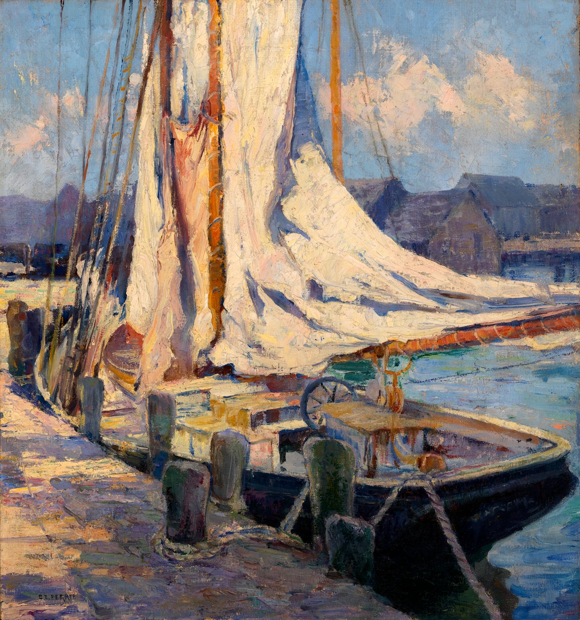 Escena del muelle, Gloucester de Bertha Eversfield Perrie