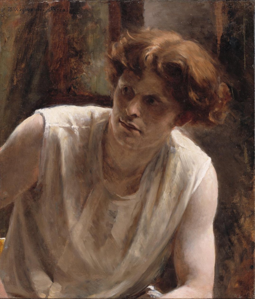 Estudio de una modelo femenina de Bertha Wegmann