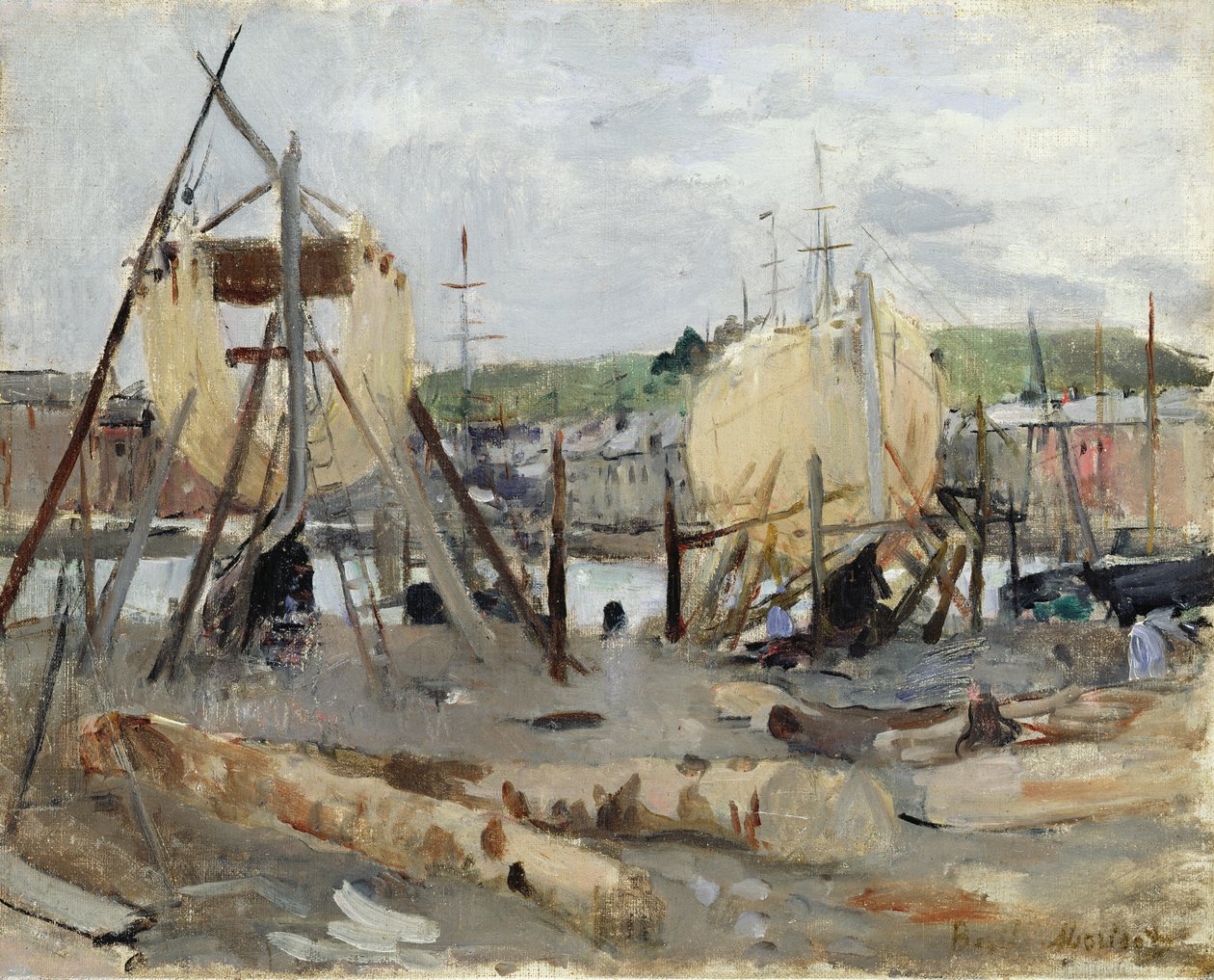 Construcción de barcos, 1874 de Berthe Morisot