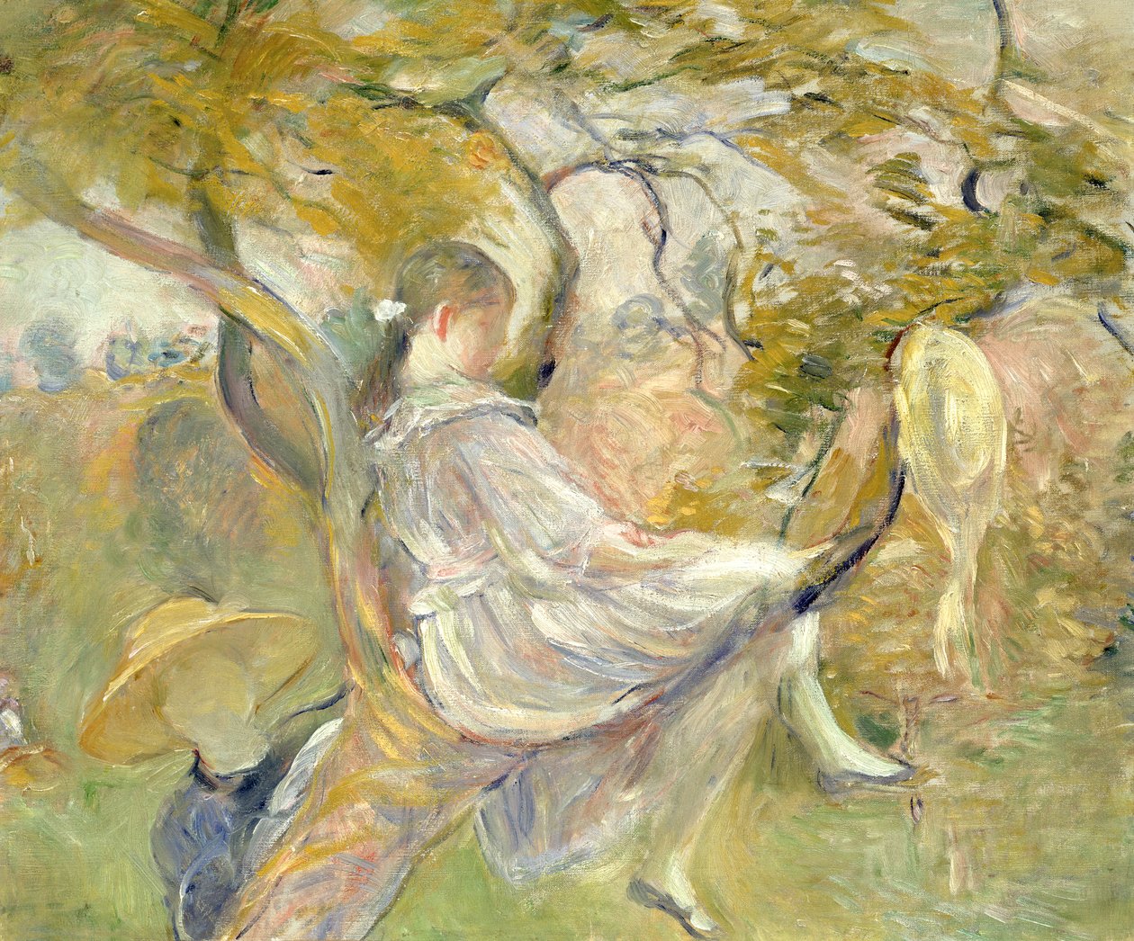 En el Manzano, 1890 de Berthe Morisot