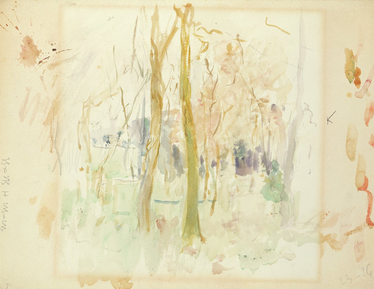 Árboles rojos, 1885 de Berthe Morisot