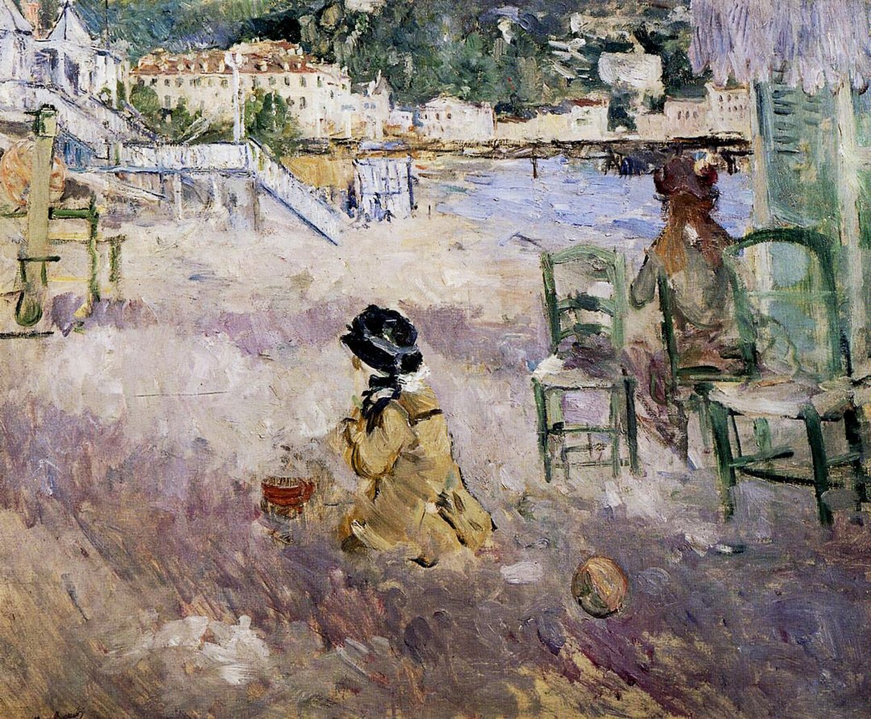 La playa de Niza, 1882 de Berthe Morisot