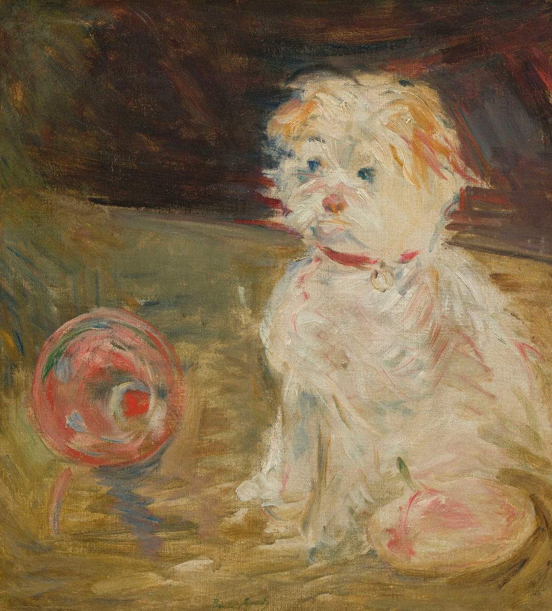 Perro con balón de Berthe Morisot