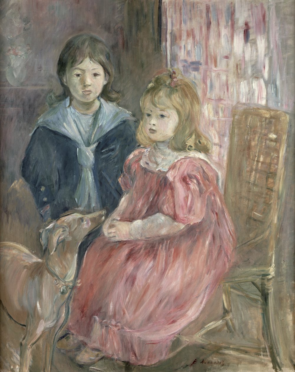 Doble retrato de Charley y Jeannie Thomas, hijos del primo del artista, Gabriel Thomas, 1894 de Berthe Morisot