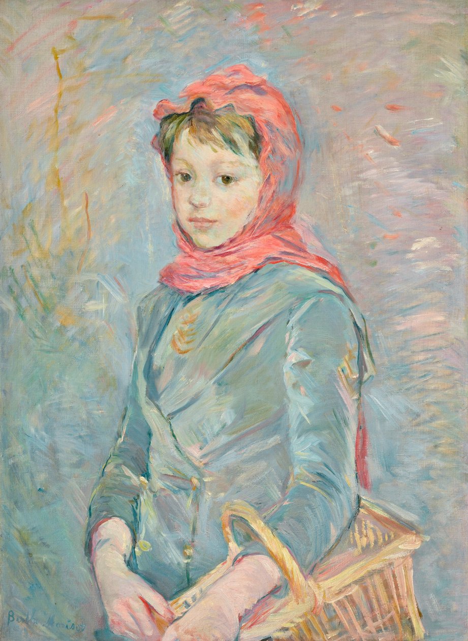 Francés: Fillette portant un panier de Berthe Morisot