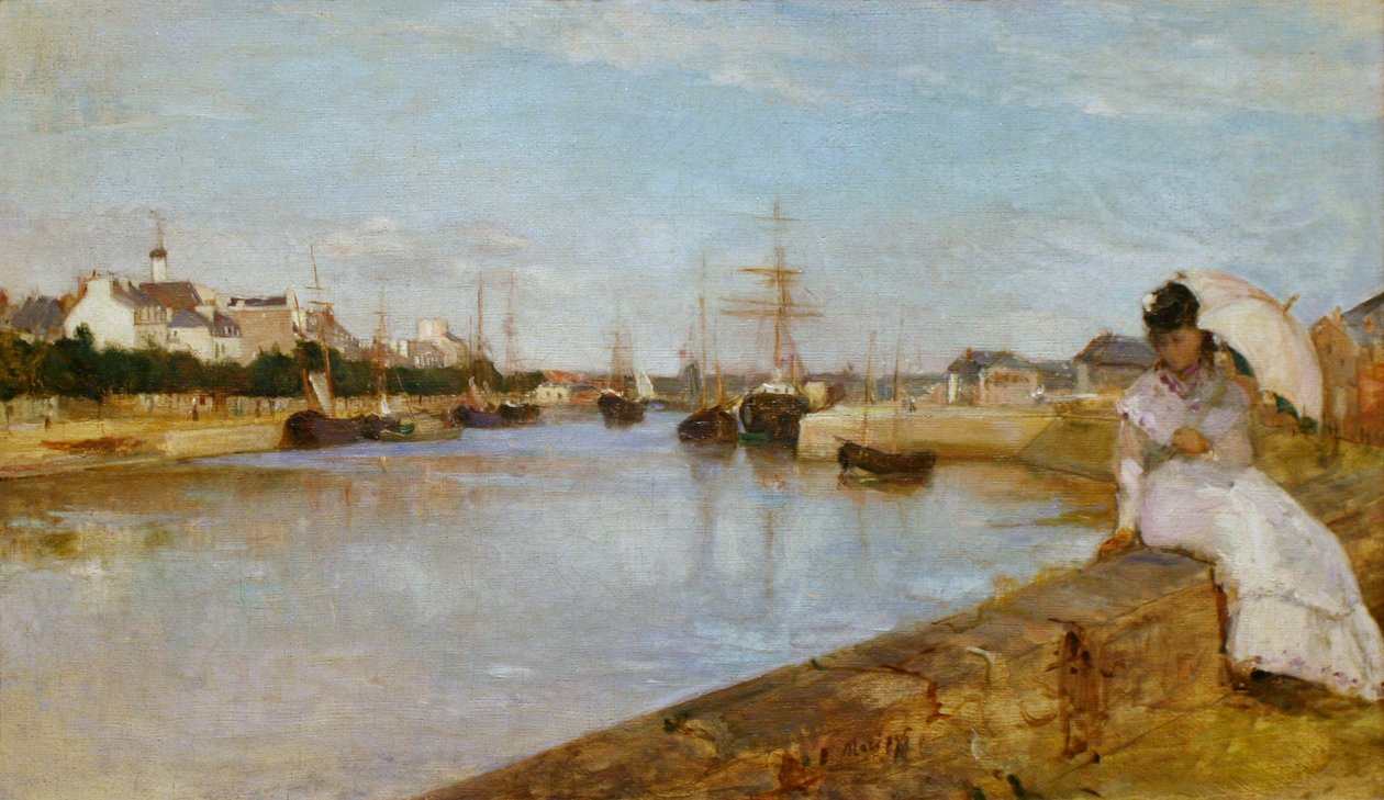 Francés: Vue du petit port de Lorient El puerto de Lorient de Berthe Morisot