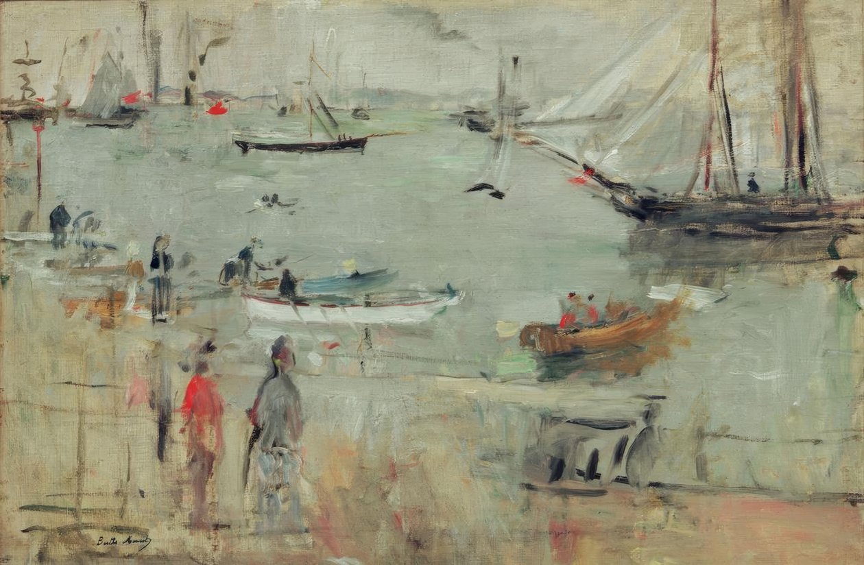 Escena del puerto, Isla de Wight de Berthe Morisot