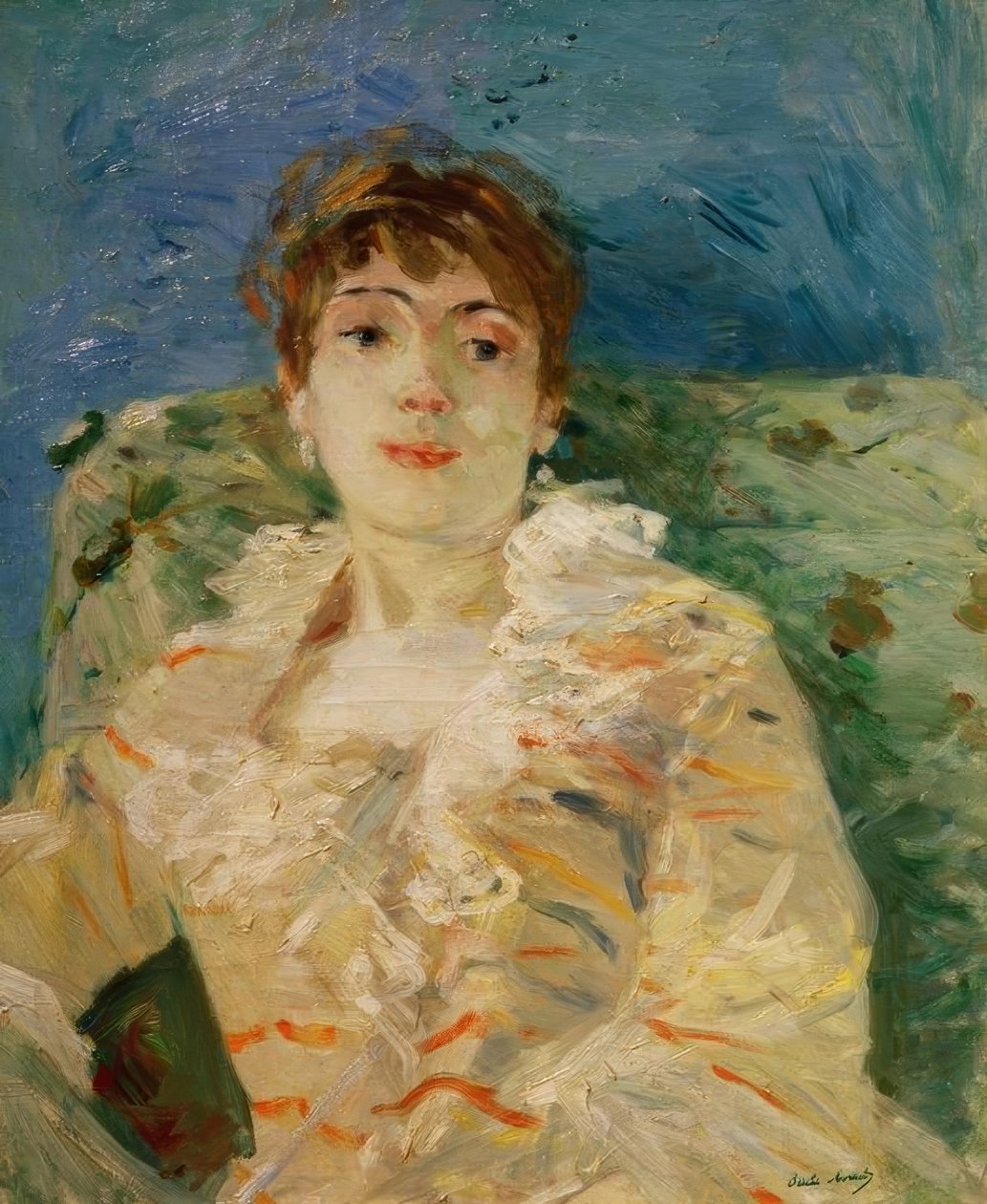 Joven mujer en el diván de Berthe Morisot