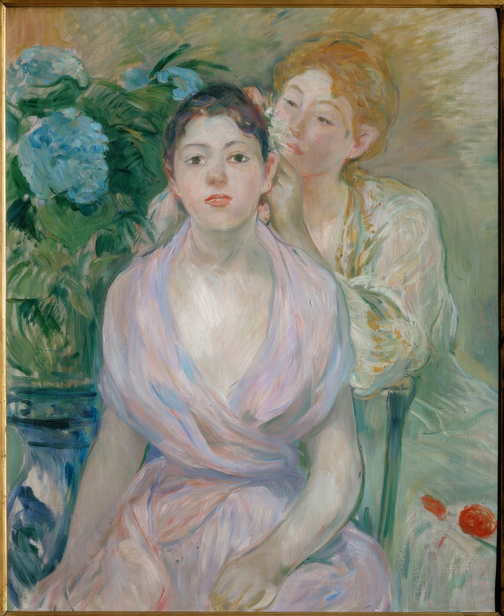 La hortensia o Las dos hermanas de Berthe Morisot