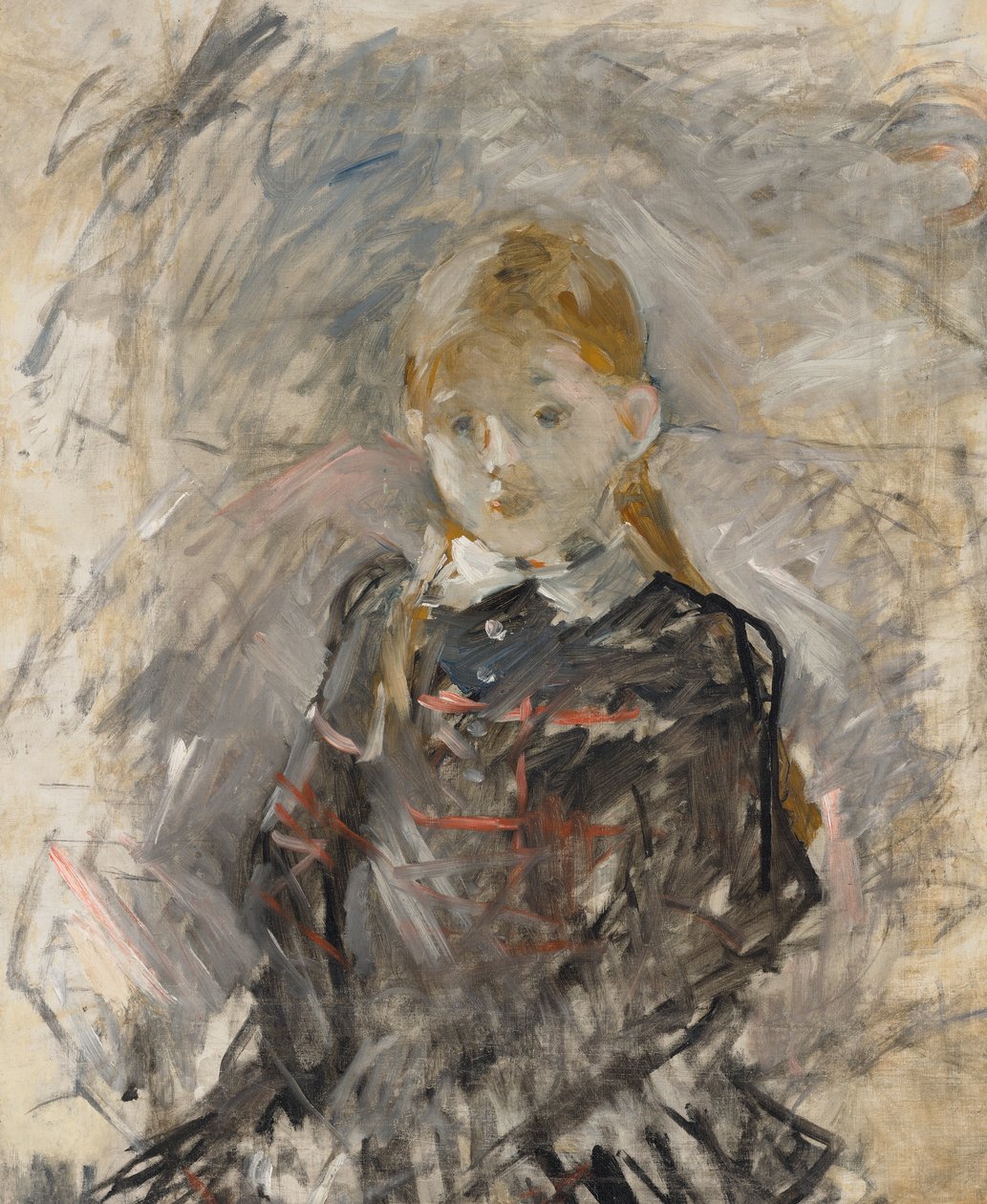 Niña con el pelo rubio de Berthe Morisot