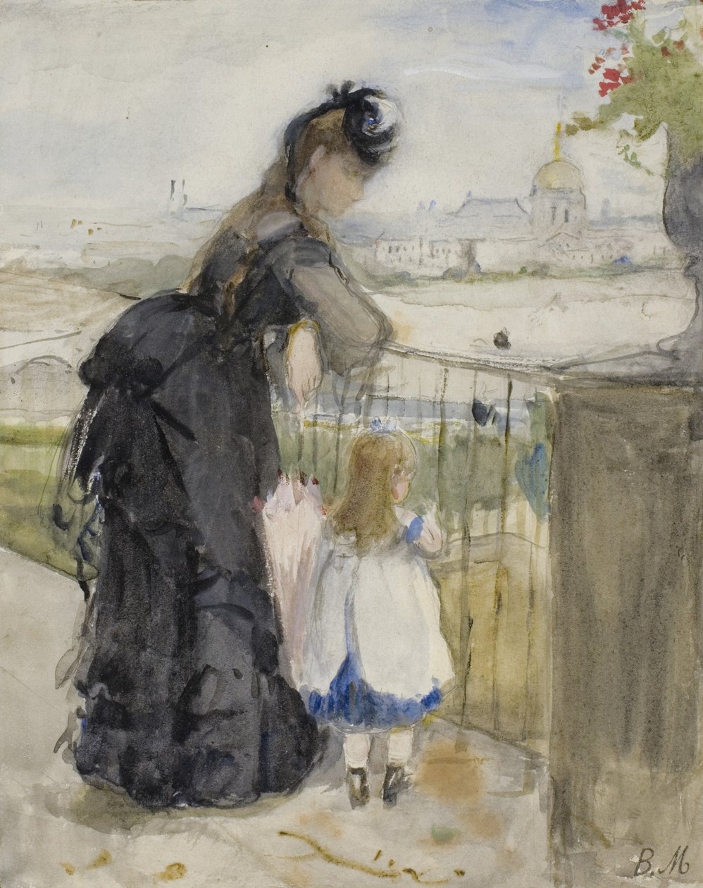 En el balcón, 1871-72 de Berthe Morisot