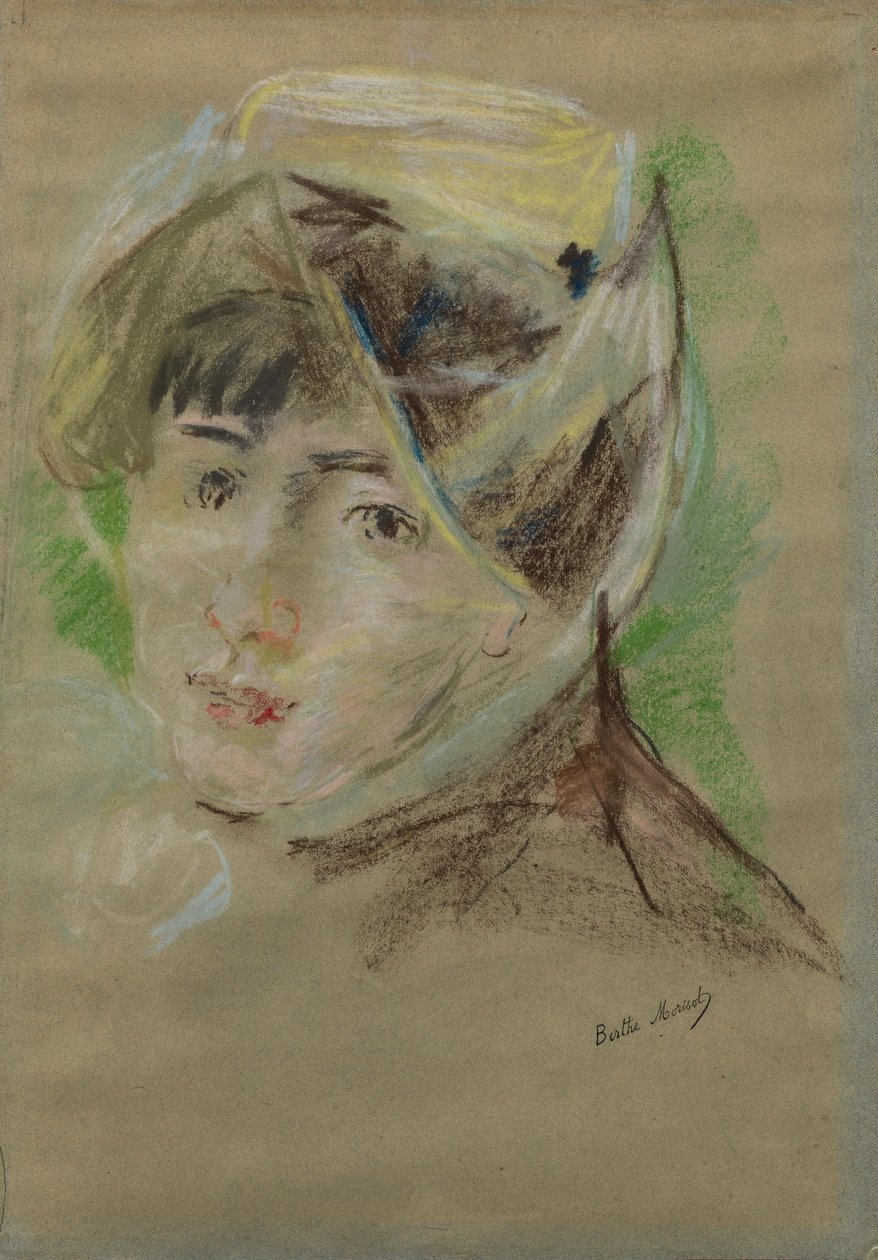 Retrato de una joven con velo (Jeanne Pontillon) de Berthe Morisot