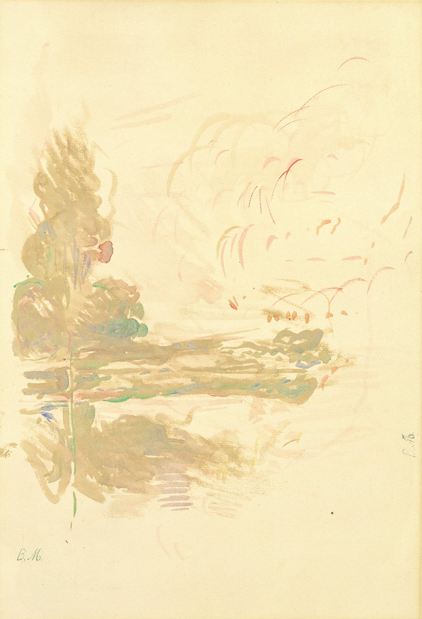 Reflejos en el Sena, 1890 de Berthe Morisot