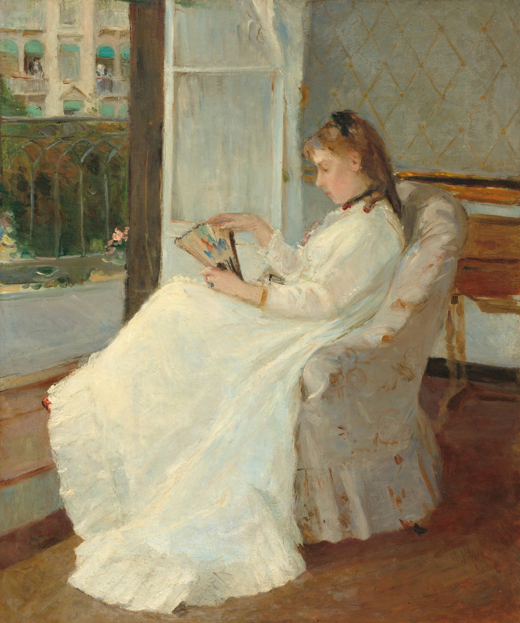La hermana del artista en una ventana, 1869 de Berthe Morisot