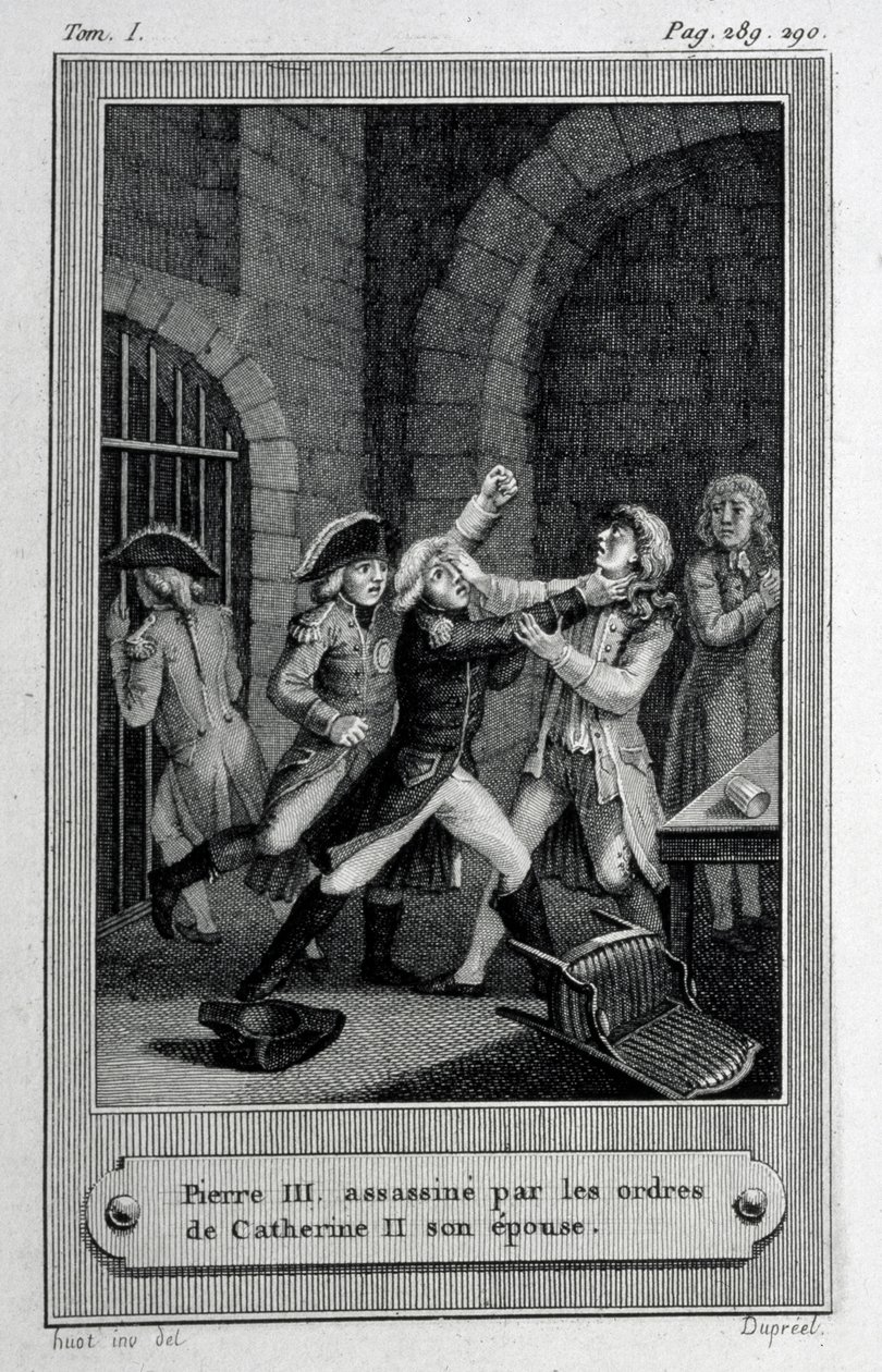 El asesinato del emperador de Rusia Pedro III Fyodorovich el 17 de julio de 1762, siglo XVIII de Berthe Morisot