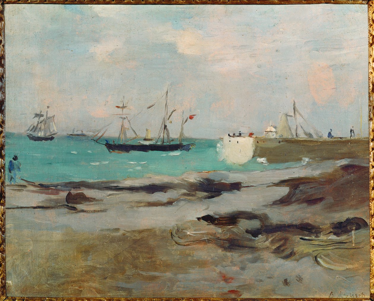 La bocana del puerto de Boulogne (pintura sobre lienzo) de Berthe Morisot
