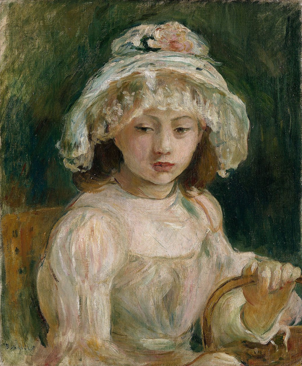 Niña con sombrero de Berthe Morisot