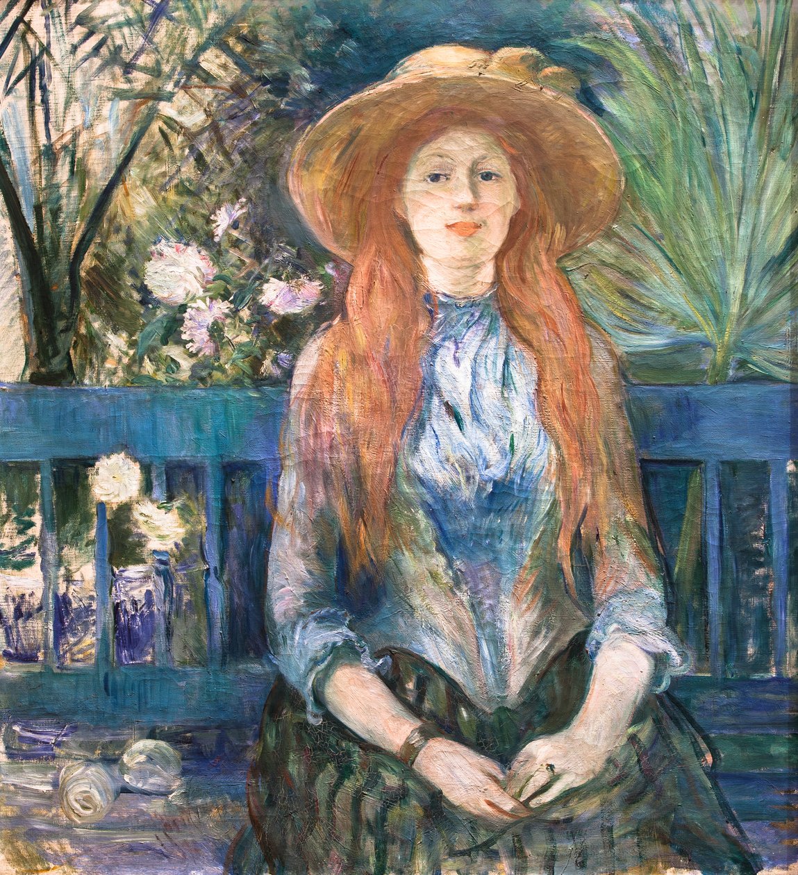 Muchacha en un parque,1888 (óleo sobre lienzo) de Berthe Morisot