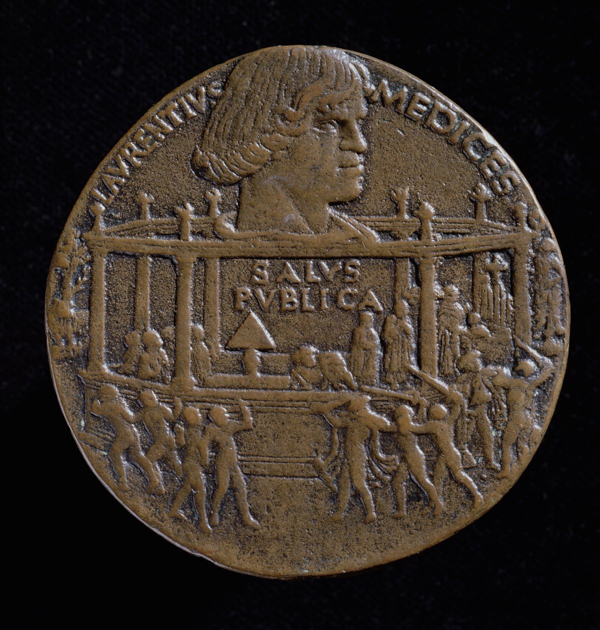 Medalla con la cabeza de Lorenzo De