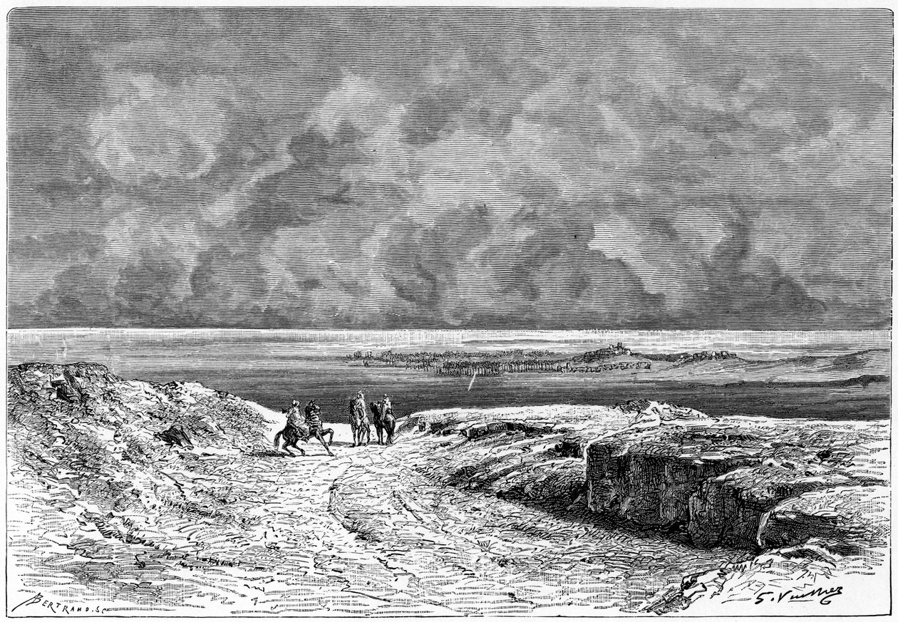 Nafta y el Shott-el-jerid, c1890 de Auguste Bertrand